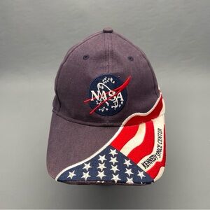 NASA Kennedy Space Center Hat Cap Blue Strapback Embroidered Official Logo